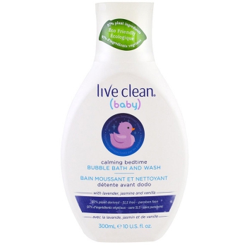 Live Clean Baby Bubble Bath & Wash, Calming Bedtime, 10 fl oz