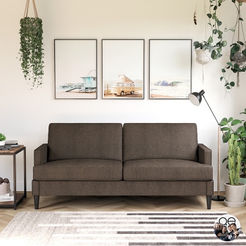 Queer Eye Asher Sofa, Light Gray Linen