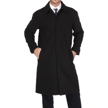 Alpine Swiss Mens Zach Knee Length Jacket Top Coat Trench Wool Blend Overcoat