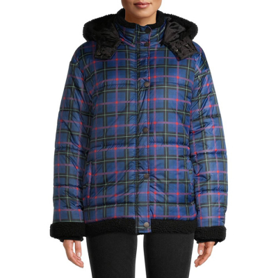 EV1 from Ellen DeGeneres Women’s Plaid Puffer Jacket