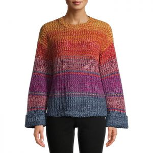 Heart N Crush Women's Rainbow Marled Sweater